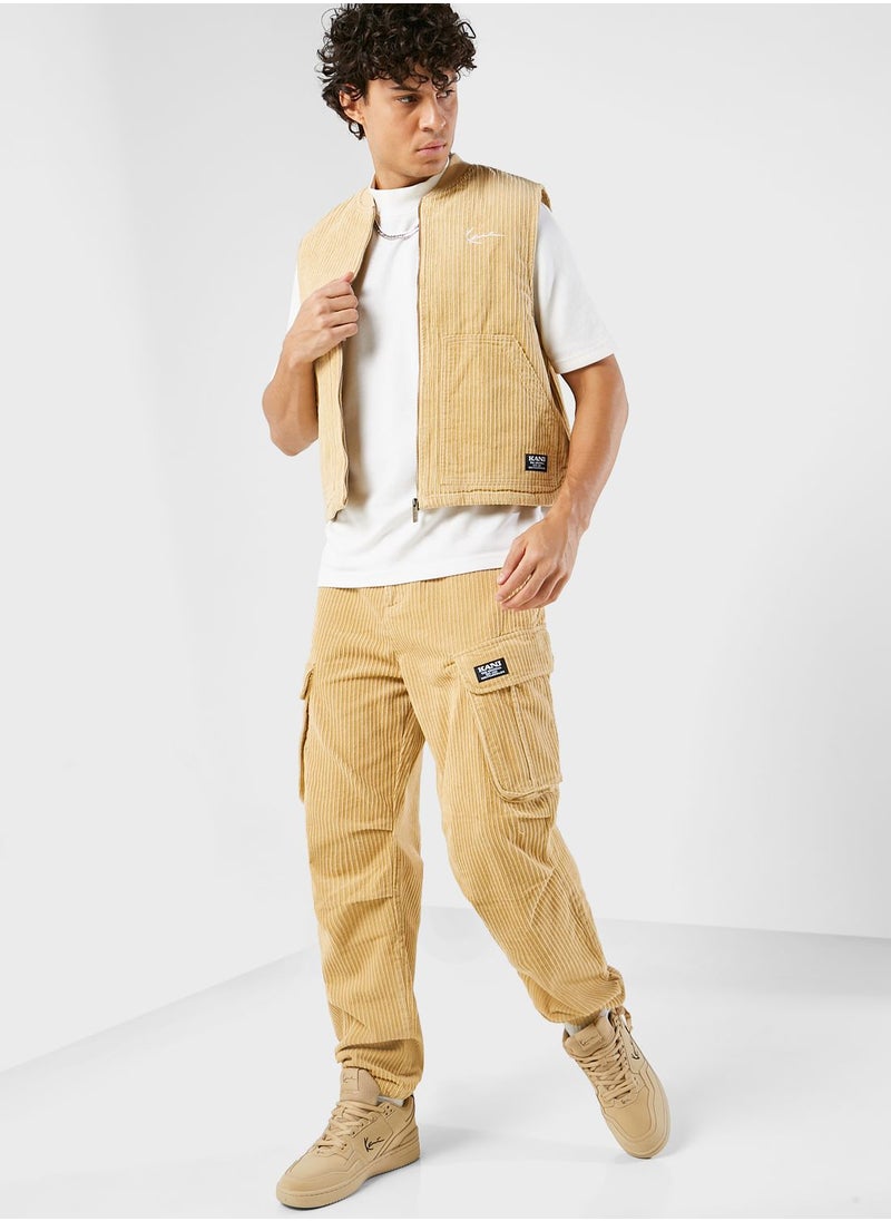 Karl Kani - Chest Signature Corduroy Vest Jacket - Image 1