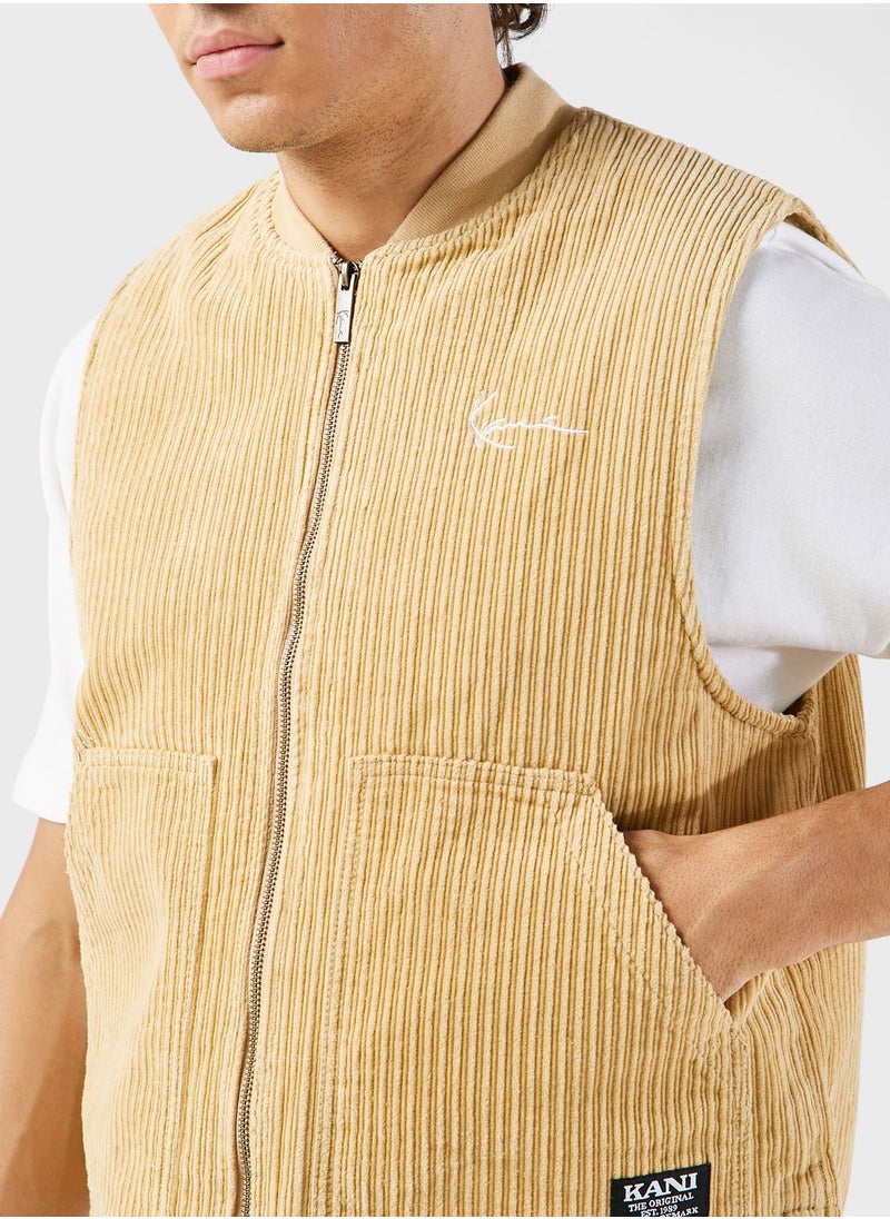 Karl Kani - Chest Signature Corduroy Vest Jacket - Image 1