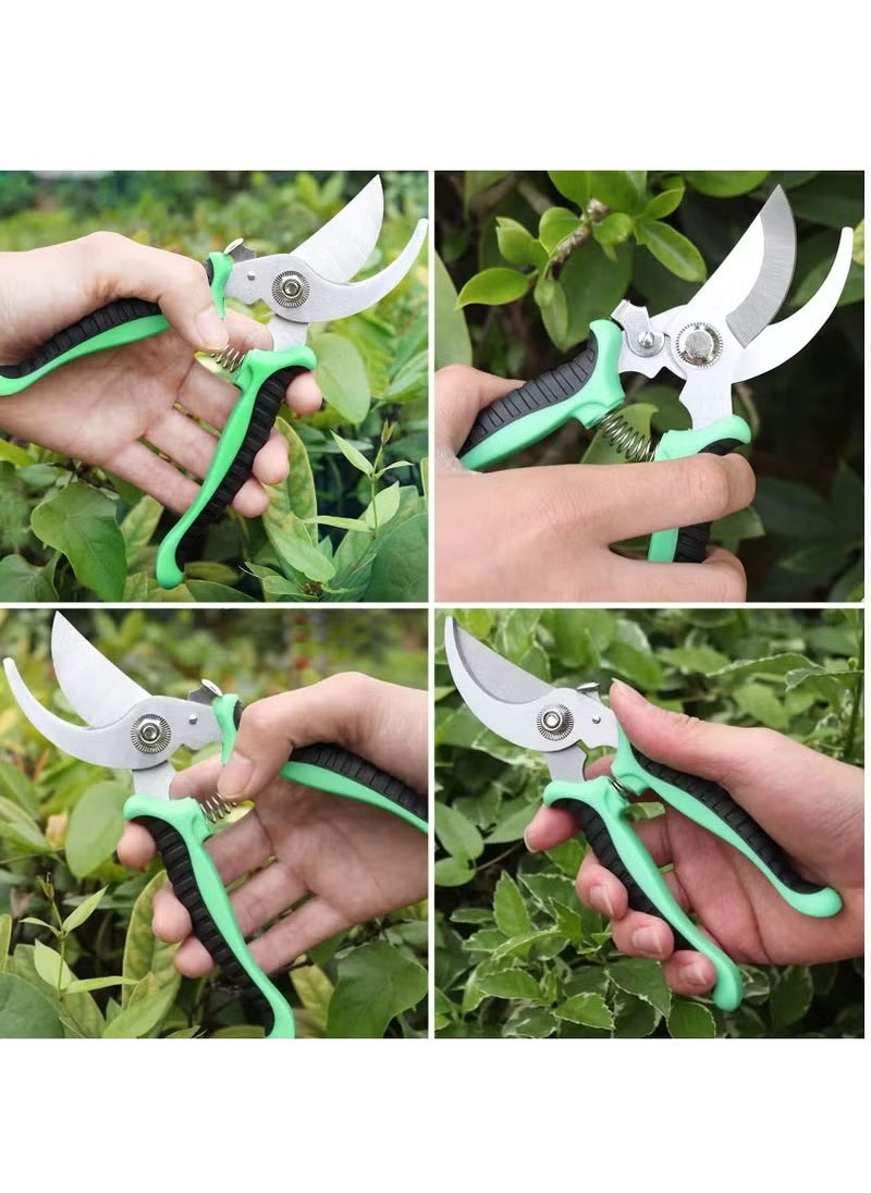 Generic Garden Pruning Shears, Hand Gardening Cutter, Professional Garden Scissors with Stainless Steel Blade,Ultra Sharp Scissors for Trimming, Fruits, Flowers, Plants, Green  - Image 5