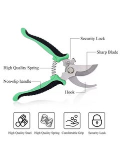 Garden Pruning Shears, Hand Gardening Cutter, Professional Garden Scissors with Stainless Steel Blade,Ultra Sharp Scissors for Trimming, Fruits, Flowers, Plants, Green - pzsku/Z7DED90ECE6C40217AC3FZ/45/_/1730085932/443aabe5-e502-403d-a566-13cefcf66e66