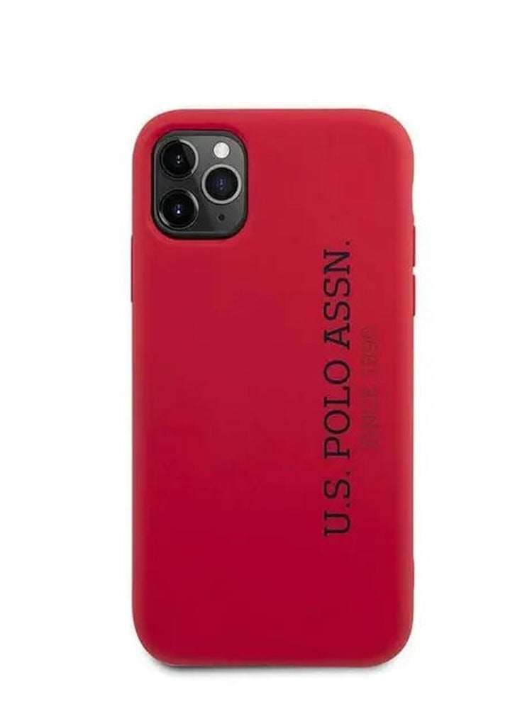 يو اس بولو جراب صلب من السيليكون السائل لهاتف iPhone 12 / 12 Pro مقاس 6.1 بوصة - أحمر - Image 1