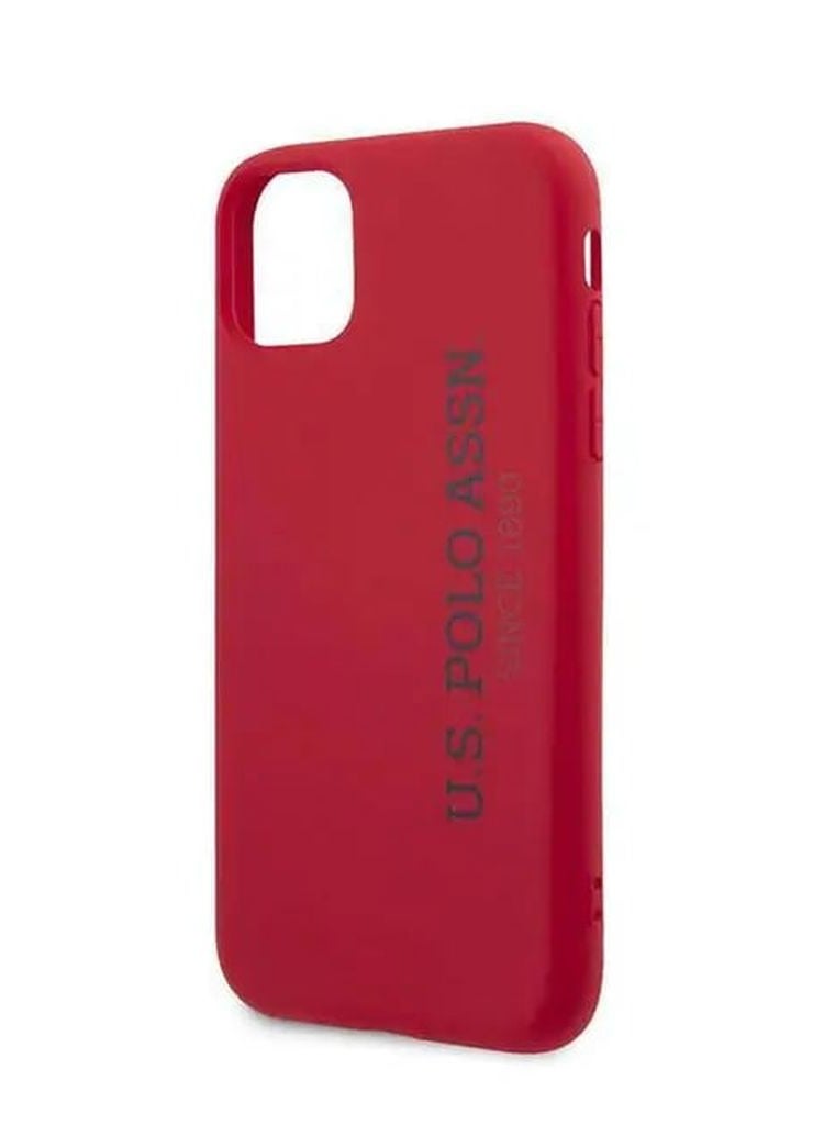 يو اس بولو جراب صلب من السيليكون السائل لهاتف iPhone 12 / 12 Pro مقاس 6.1 بوصة - أحمر - Image 4