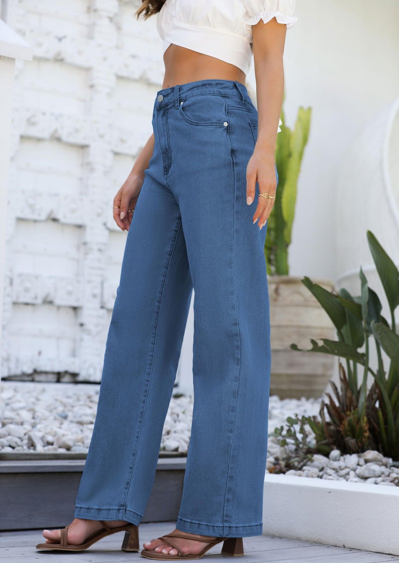 ETTELO Womens Jeans High Waisted Straight Leg Loose Stretchy Lightweight Tummy Control Trendy Jeans for Women 2025 - Image 4