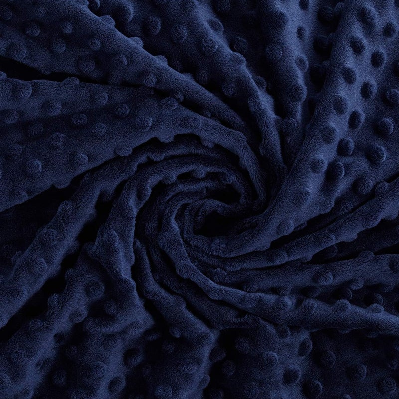 RelaxBlanket 48''x72'' Duvet Cover for Weighted Blanket | Premium Super Soft Minky Dot | Grey/Navy - Image 2