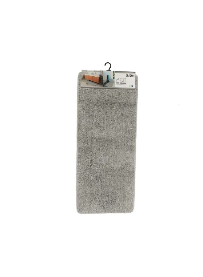 Tendance Large Double Sink Anti-Slip Microfiber Bathroom Mat Light Grey 50 x 120 cm 7741183