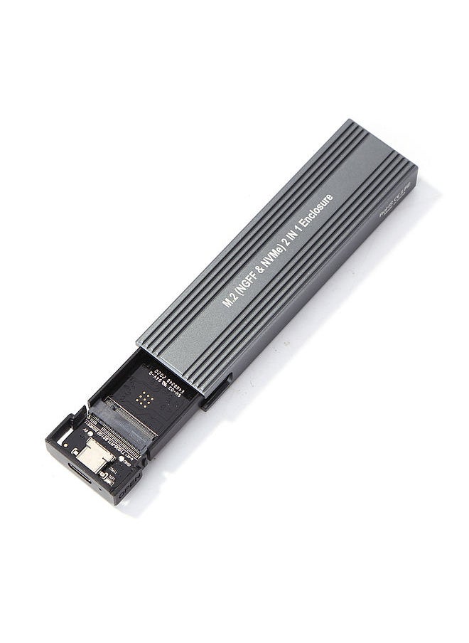 Generic - M2 SSD Case NVME Enclosure M.2 to USB Type C 3.1 SSD Adapter for Dual Protocol NVME PCIE NGFF SATA M/B Key SSD Disk Box SSD Case - Image 1
