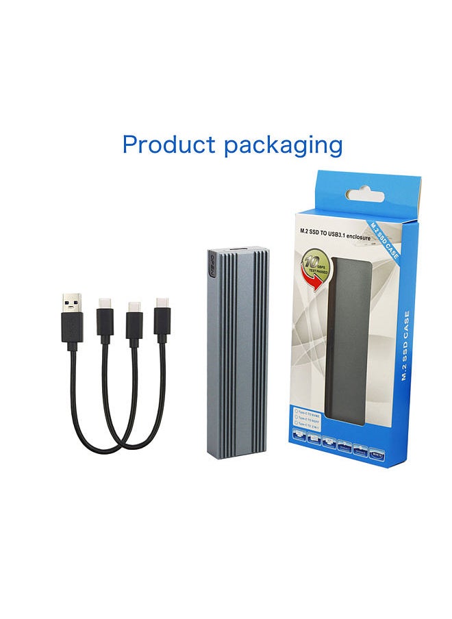 Generic - M2 SSD Case NVME Enclosure M.2 to USB Type C 3.1 SSD Adapter for Dual Protocol NVME PCIE NGFF SATA M/B Key SSD Disk Box SSD Case - Image 1