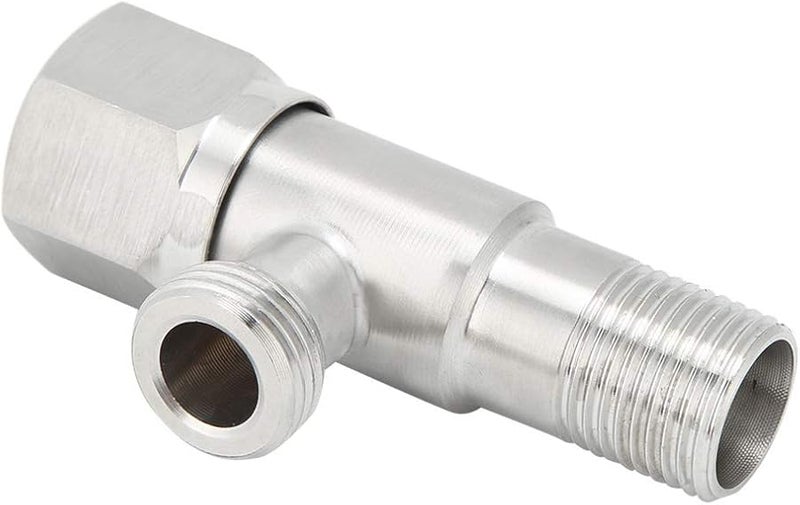 Brushed Stainless Steel G1 2in Angle Stop Valve For Toilet Bathroom Water Heater - Image 5