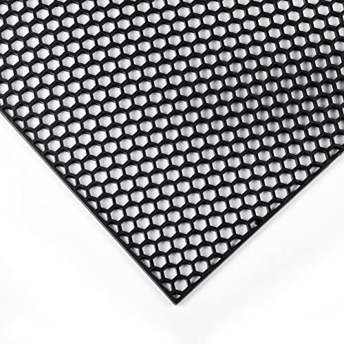 AggAuto 47"x16" ABS Plastic Universal Car Grill Mesh, Automotive Grille Insert Bumper Honeycomb Hole Grids Black - Image 1