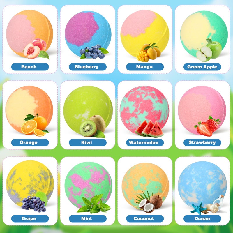 Excalla Bath Bombs For Kids With Toys Inside For Girls Boys  12 Pack Kids Bath Bombs With Surprise Dog Pretend Playset  Handmade Bubble Bath Fizzies Birthday Christmas Gift Set - Image 3