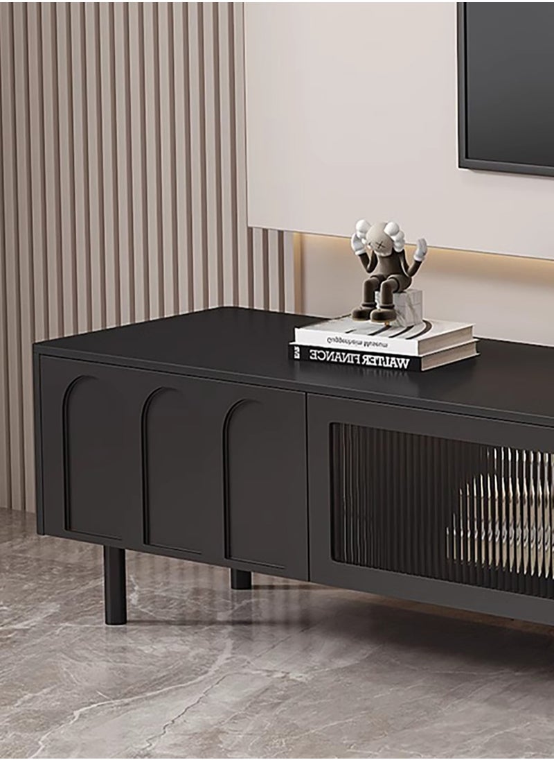 Cream Black TV Unit Entertainment Unit TV Media Console Contemporary Style TV Stand Luxury TV Unit TV Cabinet Wood Fashionable Black Finish L200xH46xW30 cm - pzsku/Z7DEE11D8B47A7C6E7FD8Z/45/_/1729879976/be590183-6c2f-47b4-8fea-ec3b635114df