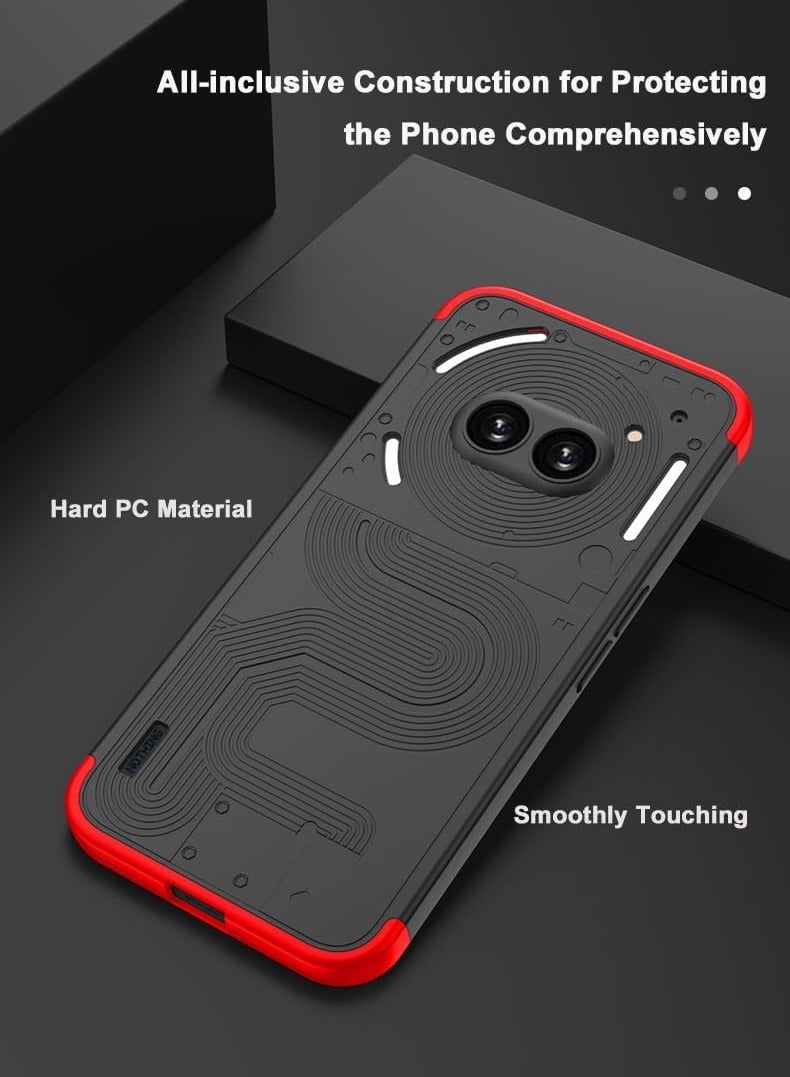 general Case Compatible with Nothing Phone 2a Case, Hard PC All-inclusive Construction Embedded Buckle Case Anti-Fingerprint Shockproof Cover for Nothing Phone 2a - Image 4