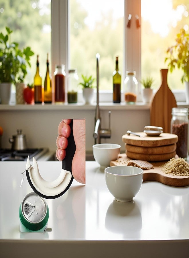 Zhuluck Small Hands, Seniors Easy to open Ergonomic Can Ring-Pull Helper J Shape Ring Pull Can Opener Ring Hook Pulling Jar Opener Manual Ring-Jar Opener for Weak Hands Kitchen Utensils - Image 4