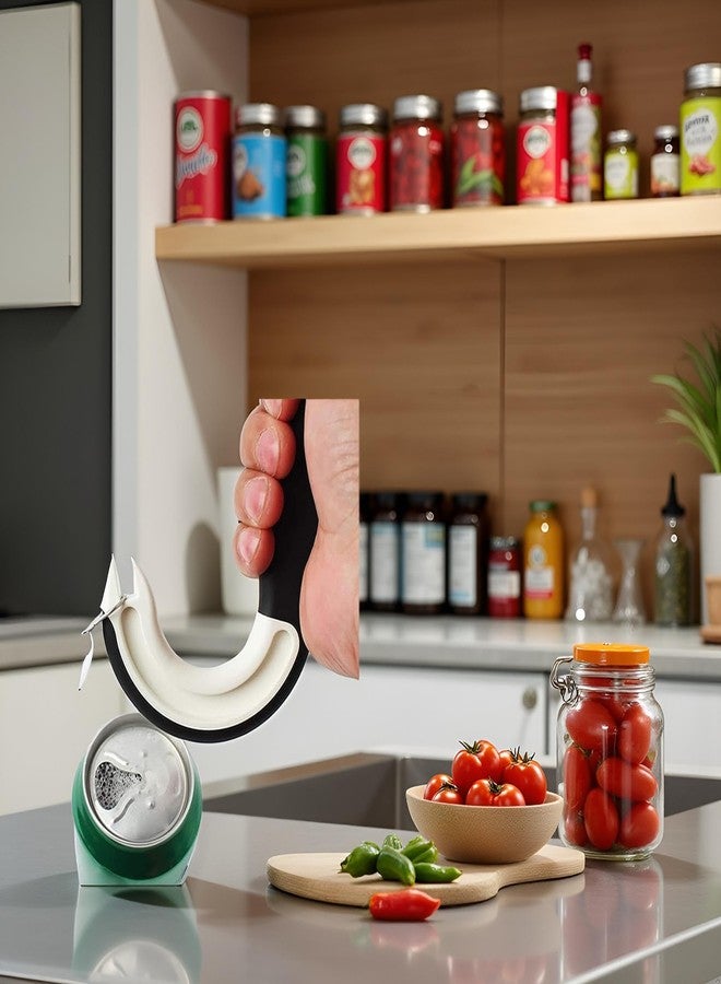 Zhuluck Small Hands, Seniors Easy to open Ergonomic Can Ring-Pull Helper J Shape Ring Pull Can Opener Ring Hook Pulling Jar Opener Manual Ring-Jar Opener for Weak Hands Kitchen Utensils - Image 5