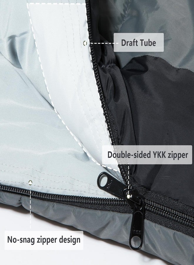 BISINNA Mummy Sleeping Bag for Adults 14-41℉ Cold Weather 3-4 Season Camping Sleeping Bags with Compression Sack for Backpacking Hiking Traveling (Gray) - Image 5