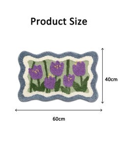 Reelyo Bathroom Rugs, Bath Mats for Bathroom Non-Slip Mats Water Absorbent Rugs, Machine Washable Bath Mats Floral Pattern Design Area Rug for Bathroom Floor, Tub, Shower and Home Decor Accessories  - Image 2