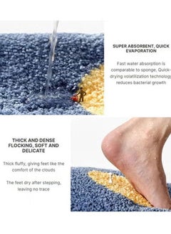 Reelyo Bathroom Rugs, Bath Mats for Bathroom Non-Slip Mats Water Absorbent Rugs, Machine Washable Bath Mats Floral Pattern Design Area Rug for Bathroom Floor, Tub, Shower and Home Decor Accessories  - Image 3
