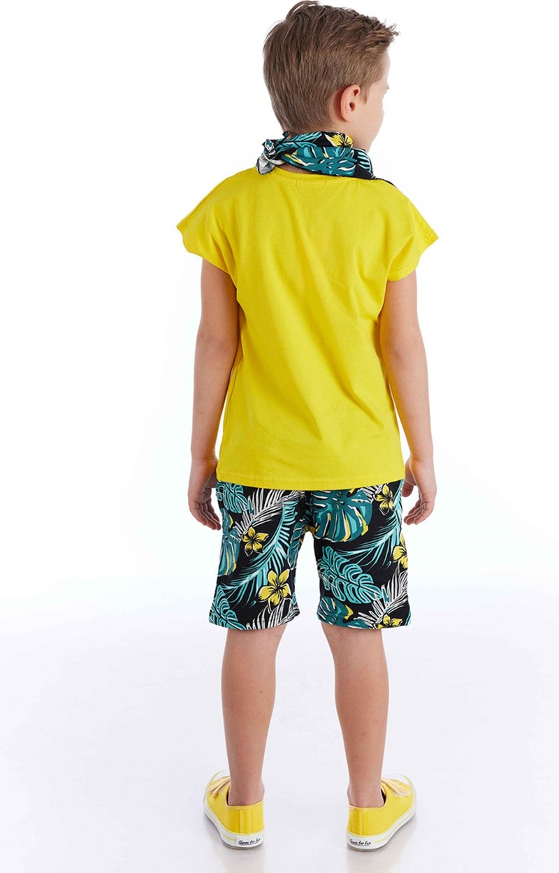 Mshb&G Hawaiian Pirate Boy T-Shirt Shorts Bandana Set - Image 2