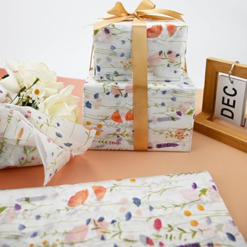 Gift Wrapping Paper 50x35cm Botanical Print Recyclable - Vegetation Design Wedding Decor Paper for Party Supplies Craft Projects - Image 3