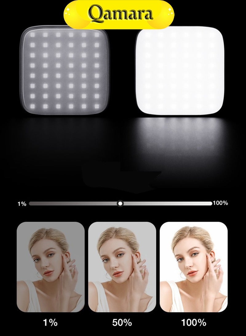QAMARA RGB LED Video Light, Mini Portable Pocket Size Photography Fill Light, for Phone/Camera/Handheld Vlogging/Outdoor Live Stream/Product Photography, Professional Softbox Studio Light - Image 3