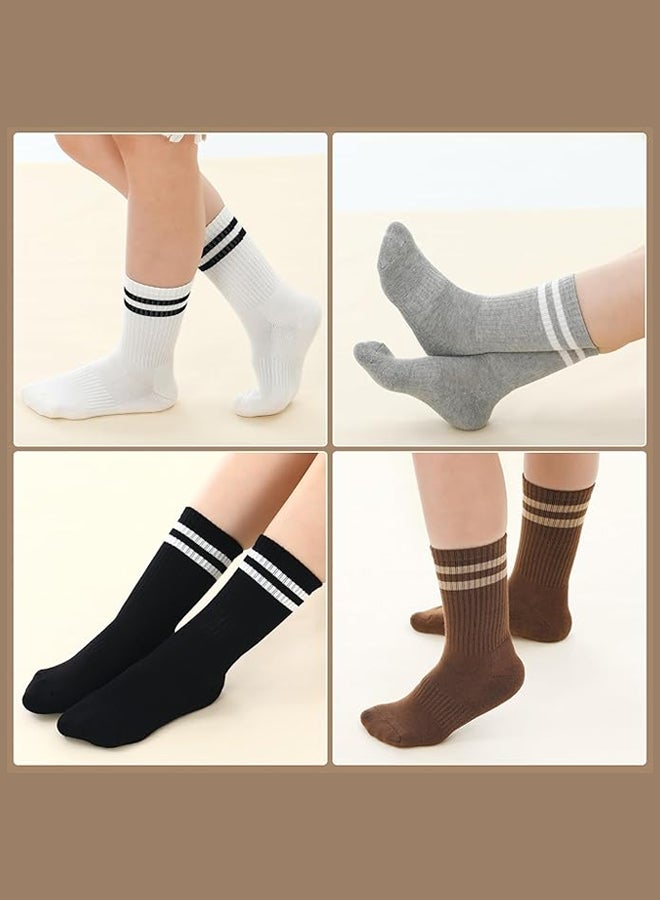 شبيلي جوارب نسائية قطنية بطول منتصف الساق (كرو) ‑ عبوة من 6 أزواج، قابلة للتنفس وطاردة للرطوبة ومضادة للروائح، بكُمّ مطاطي لا يتكوّر، جوارب كاجوال مرنة مثالية للاستخدام اليومي والسفر وصالات الرياضة (أبيض، أسود، رمادي، بني قهوة، كاكي، بني فاتح) - Image 5