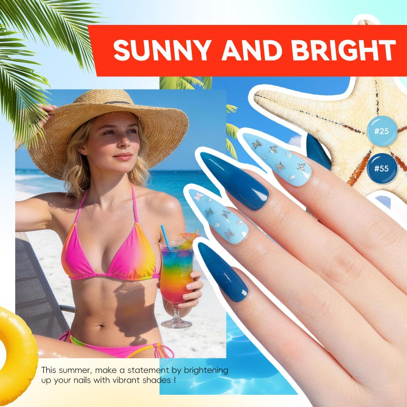 COSCELIA 66pcs Gel Nail Polish Kit with U V light and Drill 35 Colors Spring Gel Polish Set 5pcs Top Base Coat Nail Art Starter French Gel Manicure Kit Gifts for Women Girls - Image 4