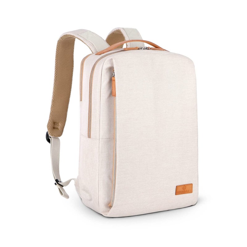 Nordace Siena Smart Backpack with USB Charging - 15.6 Inch Laptop Backpack, 19L Daily Backpack for Travel, Everyday, or Work (Beige) - Image 1