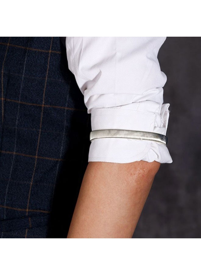 Anti-Slip Shirt Sleeve Metal Armbands Stretch Elastic Armbands Bracelet Sleeve Holders 1 Pair - Image 5
