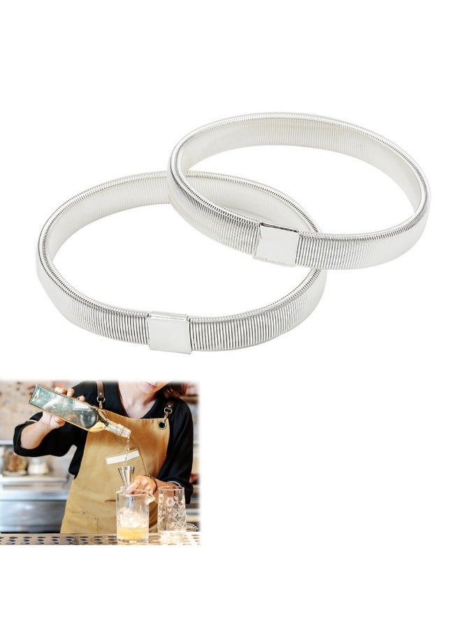 Anti-Slip Shirt Sleeve Metal Armbands Stretch Elastic Armbands Bracelet Sleeve Holders 1 Pair - Image 1