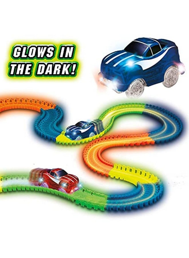 Ontel Magic Tracks 10 Foot Glow In The Dark Bendable Flexible Racetrack With Led Light-Up Race Car, Educational Playset Birthday Gift For Ages 3+ - Image 2