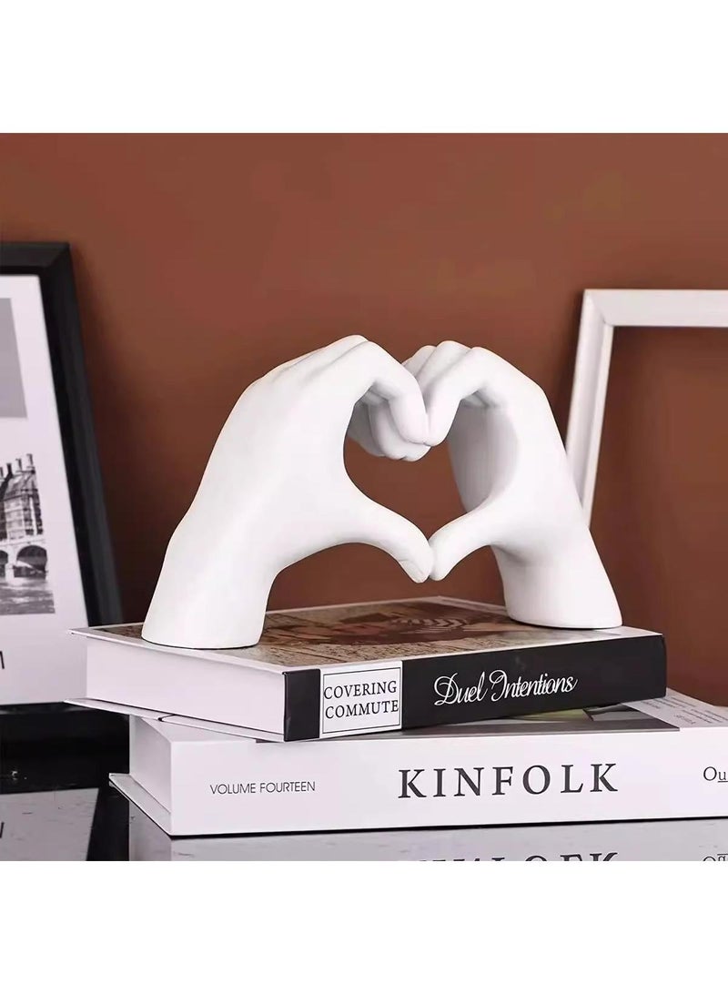 Bluejw Modern Home Decor Accents Gesture Decoration Love Finger Statue Modern Home Decor For Shelves Modern Art Sculpture For Living Room Bedroom Coffe Table - Image 1
