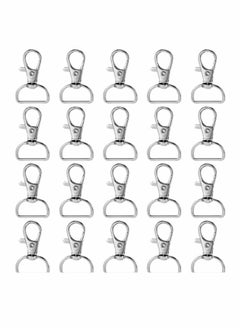 20 Pieces Swivel Keyrings Clasps Lobster Clasps Trigger Snap Hooks with D Ring for Crafts Bag Making Jewellery Making Lanyard Pet Leashes Ropes