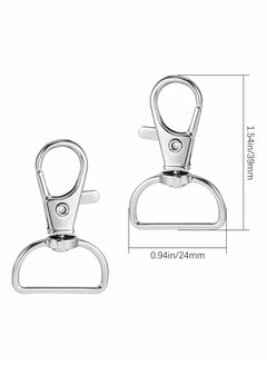 Excefore 20 Pieces Swivel Keyrings Clasps Lobster Clasps Trigger Snap Hooks with D Ring for Crafts Bag Making Jewellery Making Lanyard Pet Leashes Ropes  - Image 4