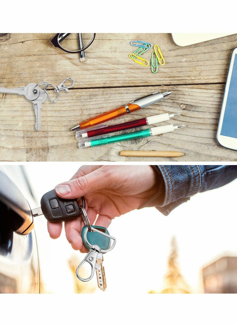 Excefore - 20 Pieces Swivel Keyrings Clasps Lobster Clasps Trigger Snap Hooks with D Ring for Crafts Bag Making Jewellery Making Lanyard Pet Leashes Ropes - Image 1