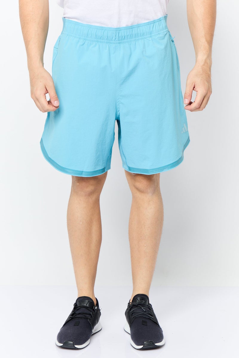 Adidas شورتات تدريب رياضية للرجال بطول 7 إنش، أزرق فاتح - Image 1