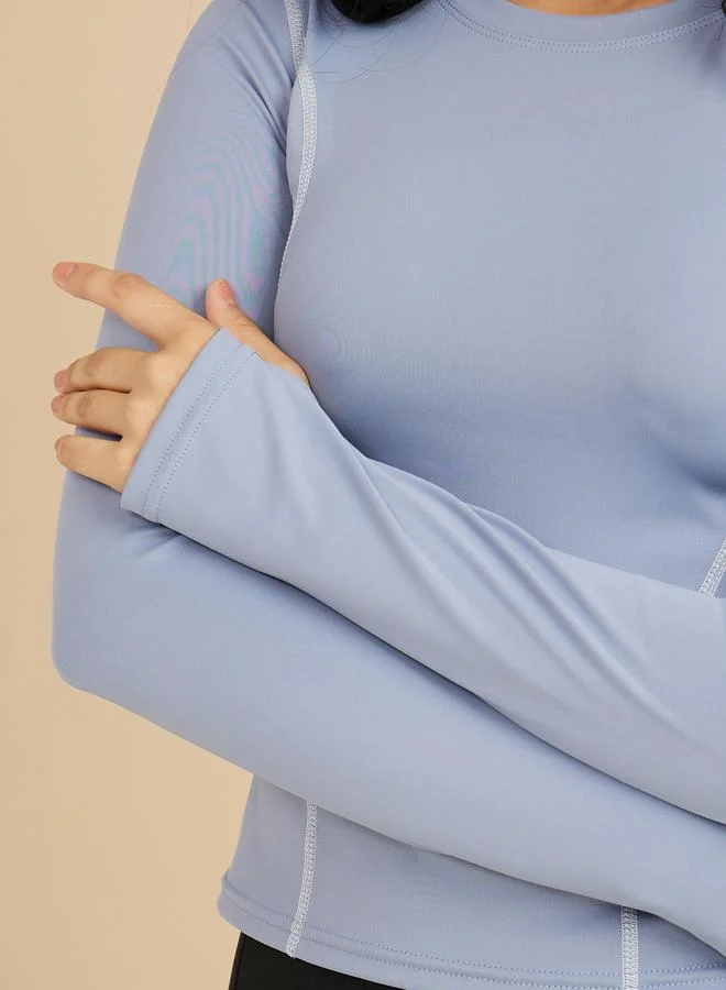 Styli Active  Stitch Detail Long Sleeves Top for Women | Best Price UAE