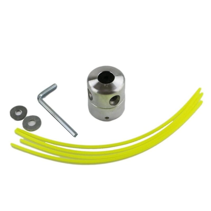 YUVCON Brush Cutter Attachment | Aluminum Grass Trimmer Head with 4 Lines Brush Cutter Accessories Cutting Line Head for Strimmer | BrushCutter Attachment - Image 5