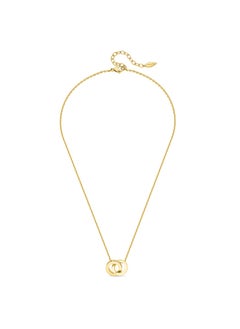 POLICE Unity Gold-Plated NecklaceCrystal-Adorned Pendant with Sleek Gold-Plated Ring  - Image 1