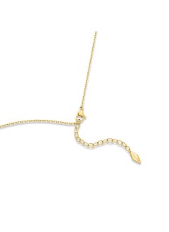 POLICE Unity Gold-Plated NecklaceCrystal-Adorned Pendant with Sleek Gold-Plated Ring  - Image 3