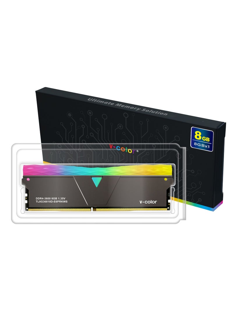 DDR4 8GB RAM 3600MHz Prism Pro RGB 1.35V Black