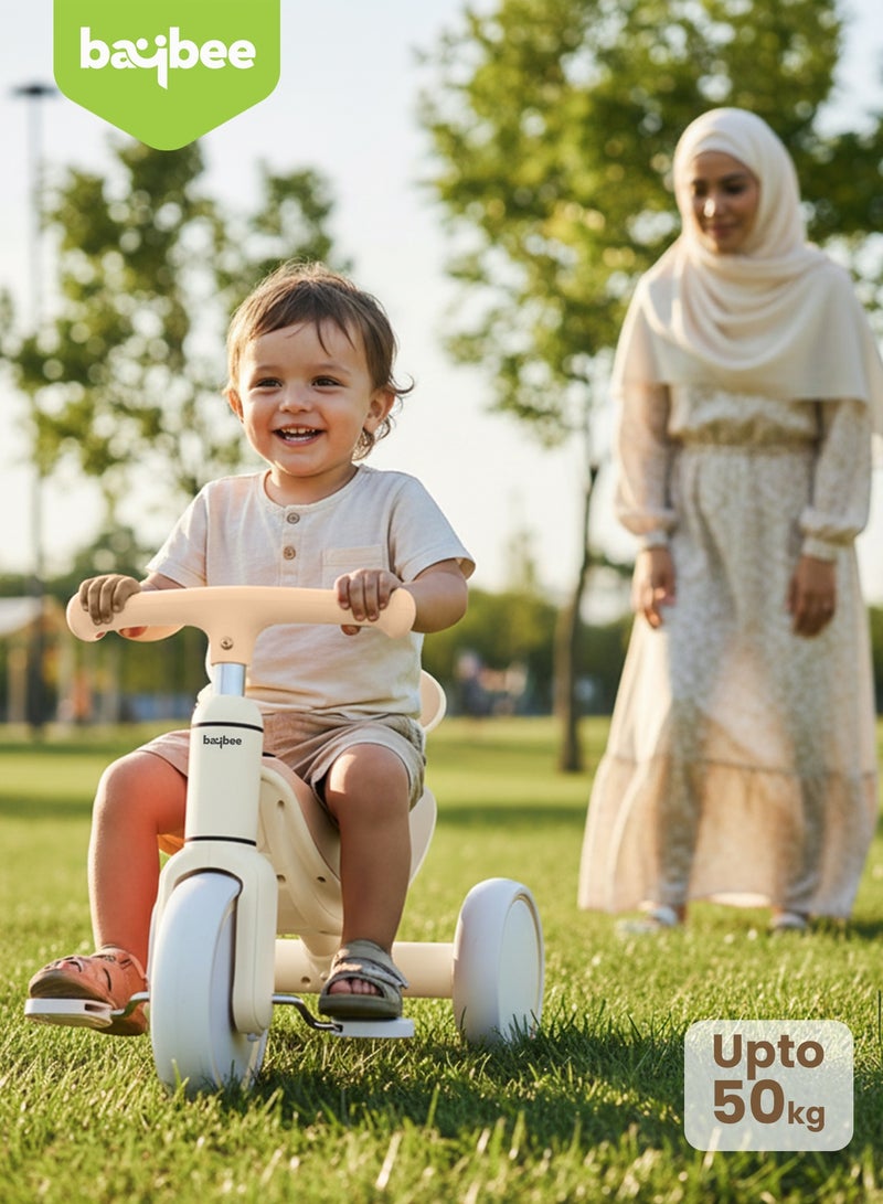 BAYBEE Baby Tricycle for Kids | Childrens Tricycle with Dazzling Light & Music, Durable Sturdy Frame & 3 Wheels Safe Design Kids Tricycle | Baby Cycle Kids Cycle | Easy to Assemble | Baby Tricycle for Children 2 to 5 Years Boy Girl White - Image 2