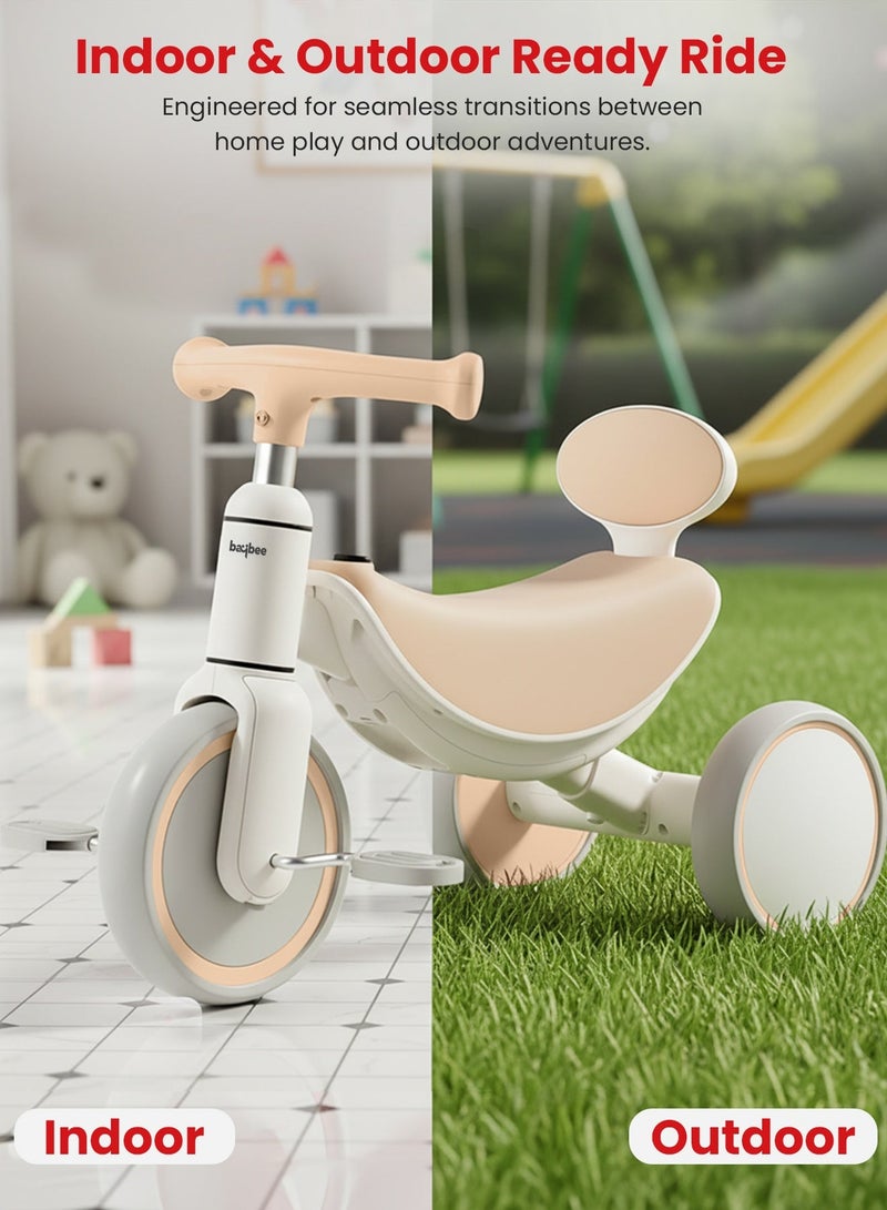 BAYBEE Baby Tricycle for Kids | Childrens Tricycle with Dazzling Light & Music, Durable Sturdy Frame & 3 Wheels Safe Design Kids Tricycle | Baby Cycle Kids Cycle | Easy to Assemble | Baby Tricycle for Children 2 to 5 Years Boy Girl White - Image 5