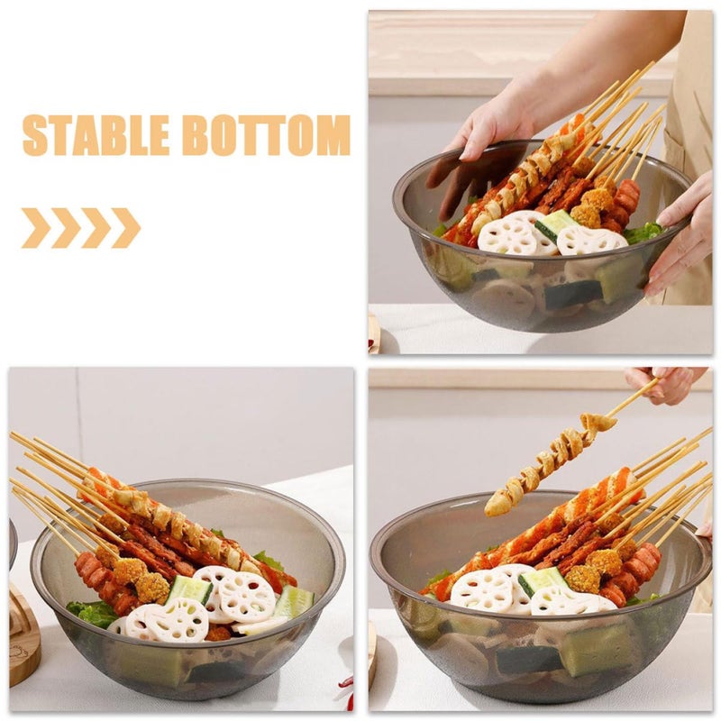 Thickened Acrylic Salad Mixing Bowl 30cm Gray Kitchen Prep And Serving Basin - Image 4