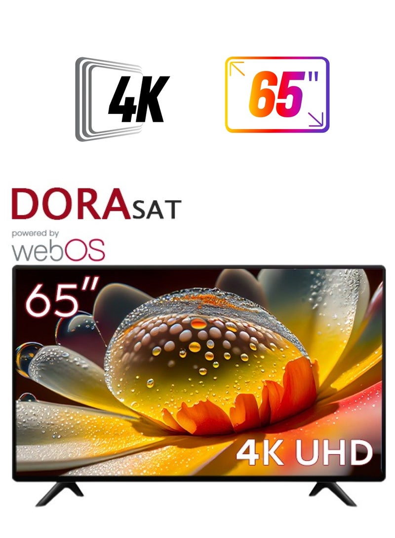 Dora Sat 65 inch Smart TV - with WebOS System - 4K UHD - Model DST65U + Wall mount Free  - Image 1