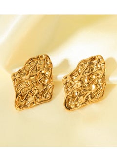 The Black Pearl Accessories Stainless Steel Golden Earring  - Image 1