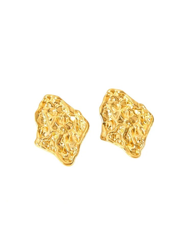The Black Pearl Accessories Stainless Steel Golden Earring  - Image 5