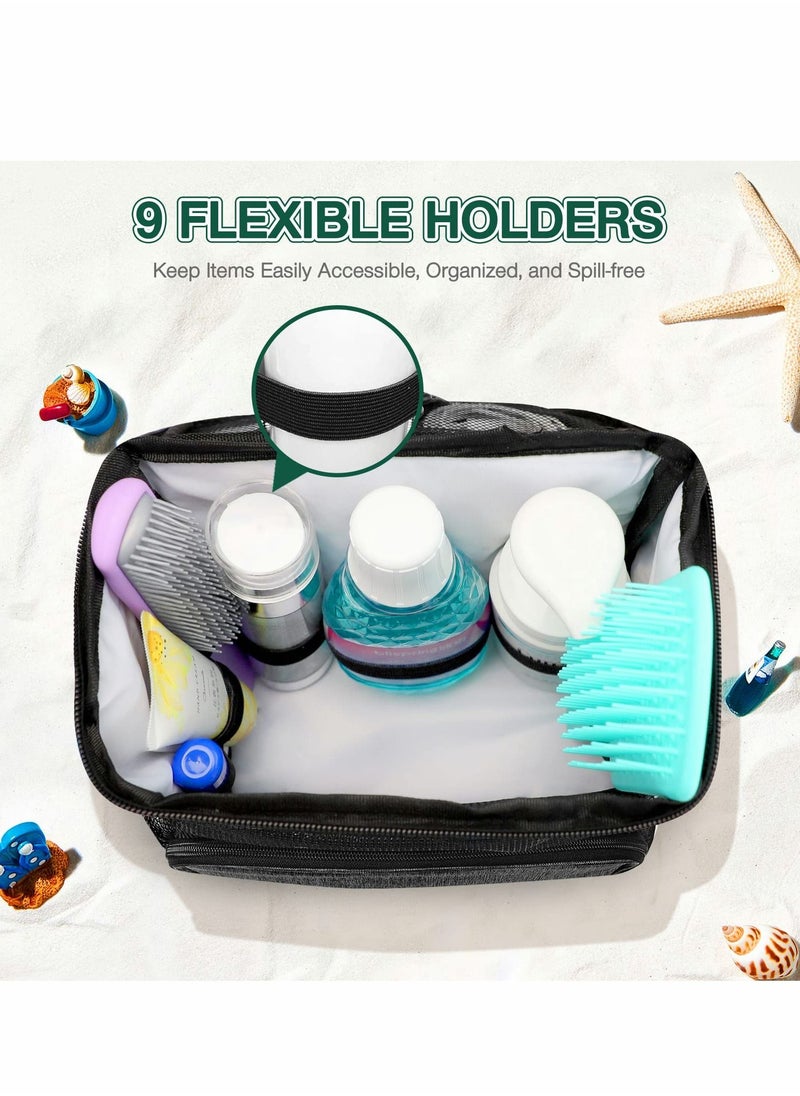 SYOSI - Shower Mesh Caddy Bag, Portable Shower Caddy for College Dorm Travel, Separate Compartment, Large Capacity, Quick Dry Mesh Base, Hanging Toiletry Bath Bag for Student. - Image 1