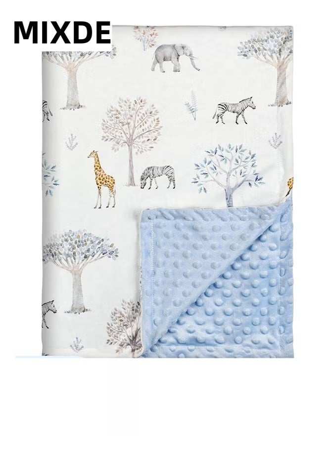 MIXDE Kids Baby Blanket Newborn Gifts, Soft Plush Blankets with Dotted Backing, Fleece Fabric Essentials for Unisex, Toddlers, Boys Girls 75x100cm - Image 1