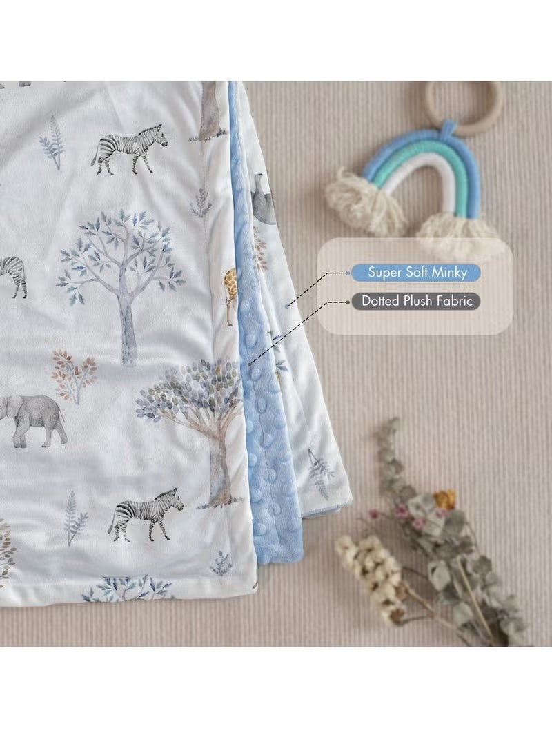 MIXDE Kids Baby Blanket Newborn Gifts, Soft Plush Blankets with Dotted Backing, Fleece Fabric Essentials for Unisex, Toddlers, Boys Girls 75x100cm - Image 3