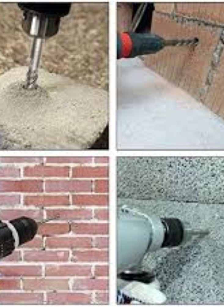 KNP KNP 5 Piece Hammer Drill Bits Set is Designed for Use with Hammer Drills Providing Efficient and Precise Drilling in Hard Materials like Concrete Masonry and Brick.  - Image 2